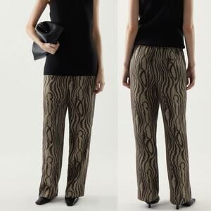 COS Loose Trousers in Print green black pull on sz XS